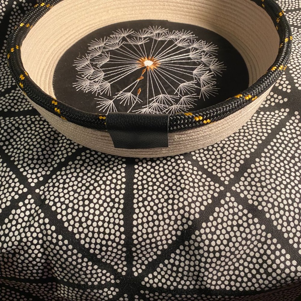Embroidered Rope Bowl - Picture 2 of 3